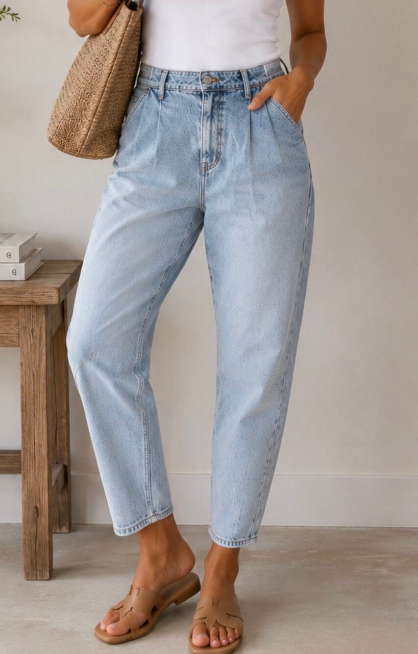 GRLFRND Veronique Tempo 90s Tapered High Rise Jeans Women’s Size 29 Vintage Blue